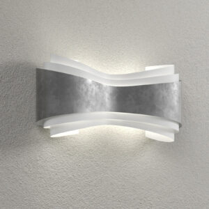 Ionica - LED nástěnné světlo s lístkovým stříbrem