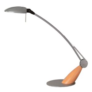 LED stolní lampa Swingo s dřevěným prvkem
