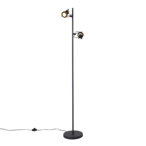 Průmyslová stojací lampa černá 2-světlo – Suplux