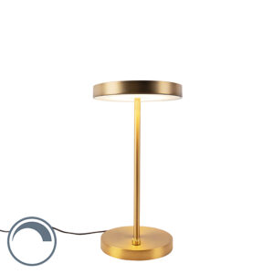 Moderní stolní lampa bronzová vč. LED – Disco