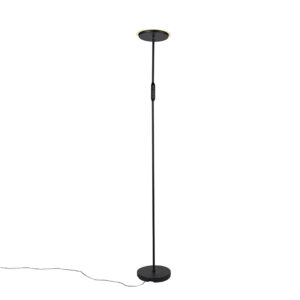 Moderní stojací lampa černá včetně LED a stmívače – Bumu
