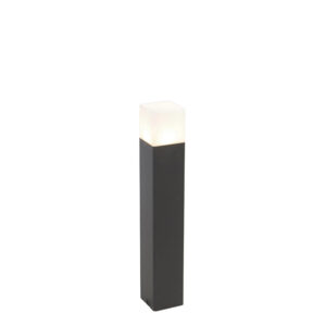 Stojící venkovní lampa černá s odstínem opálově bílé 50 cm – Dánsko