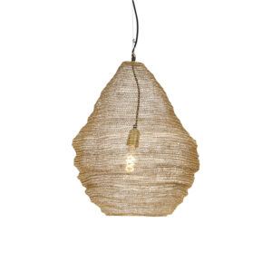 Orientální závěsná lampa zlatá 45 cm – Nidum