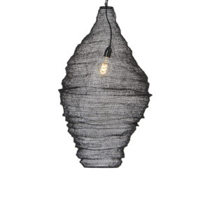 Orientální závěsná lampa černá 90 cm – Nidum