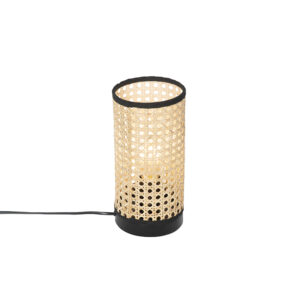Venkovská stolní lampa ratan – Kata