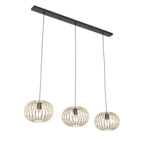 Designová závěsná lampa mosazná 3světlá – Johanna