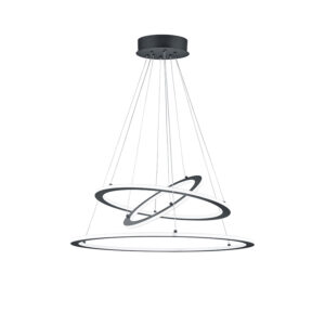 Designová závěsná lampa šedá včetně LED 3stupňové stmívatelné -Tijn