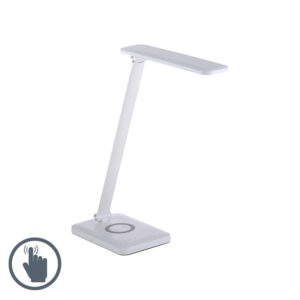 Designová stolní lampa bílá včetně LED s dotykovým stmívačem – Tina