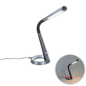 Černá stolní lampa včetně LED RGBV a USB připojení – Manuel