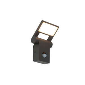 Venkovní nástěnné svítidlo šedé včetně LED IP54 s pohybovým senzorem – Zane