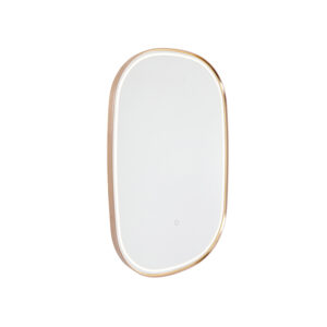 Zrcadlo do koupelny měděné včetně LED s dotykovým stmívačem ovál – Miral