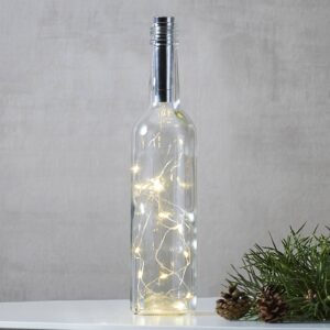 Světelný řetěz pro láhve Dew Drops 75 cm, stříbrný