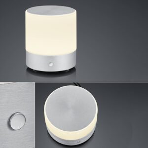 BANKAMP Button LED stolní lampa, výška 18,5cm alu