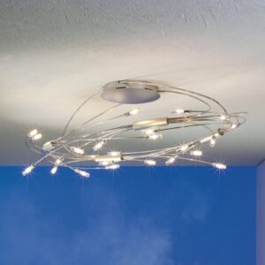 Escale Spin oválné LED stropní svítidlo chrom