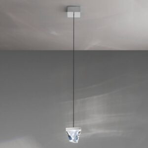 Fabbian Tripla LED závěsné světlo křišťál hliník