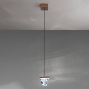 Fabbian Tripla LED závěsné světlo křišťál bronz