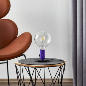 FLOS Lampadina LED stolní lampa lila, noha černá