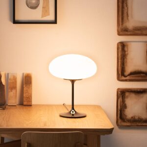 GUBI Stemlite stolní lampa, černá-chrom, 42 cm