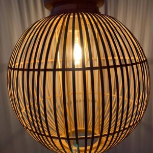 Závěsné světlo Hildegard z bambusu, Ø 30 cm
