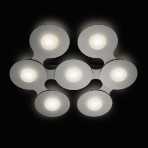 GROSSMANN Disc LED stropní, stříbrošedá, 7 zdrojů