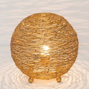 Stolní lampa Campano, zlatá, 30 cm