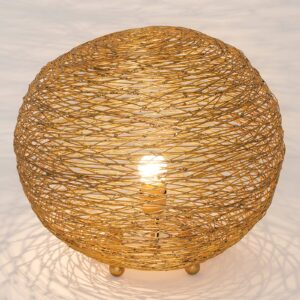 Stolní lampa Campano zlatá, 40 cm průměr