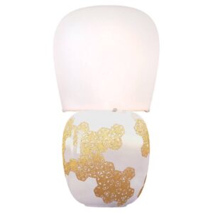 Kundalini Hive - keramická stolní lampa bílá