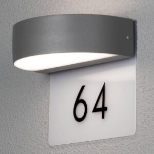 Moderní osvětlení čísla domu Monza včetně čísel