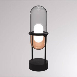 LOUM Pille LED stolní lampa šedá/měď