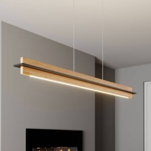 Rothfels Lexa LED závěsné světlo, dub/černá, 118cm