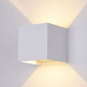 LED venkovní nástěnné světlo Fulton, 10x10cm, bílá