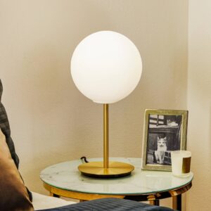Menu TR Bulb stolní lampa 41cm mosaz/opálová matná