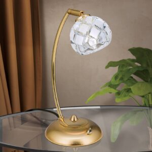 Křišťálová stolní lampa Maderno, zlato