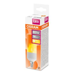 OSRAM Stick Flame LED žárovka E14 0,5W 1 500 K