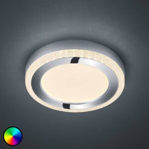 LED stropní svítidlo Slide, bílé, kulaté, Ø 25 cm