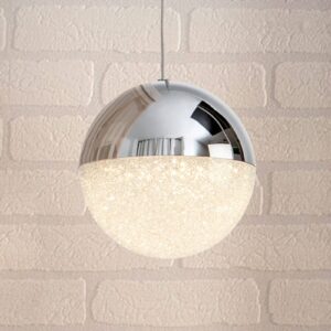 LED závěsné světlo Sphere, chrome, 1 zdroj Ø 12 cm