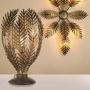 Stolní lampa Felce jako kapradí v bronzu, 61 cm
