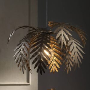 Závěsné světlo Dubaj na list, bronz