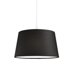 Moderní závěsná lampa bílá s černým odstínem 45 cm – Pendel