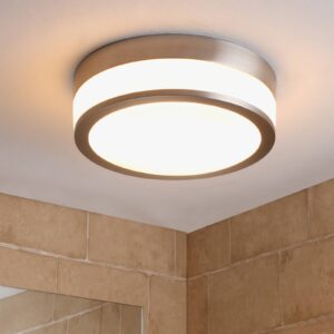 Lindby Flavi LED koupelnové stropní světlo nikl