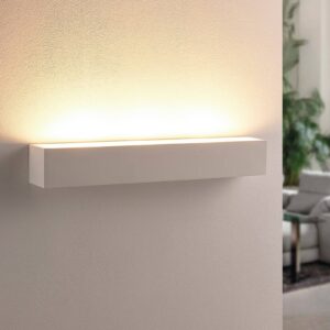 Bílá sádrová nástěnná LED lampa Santino