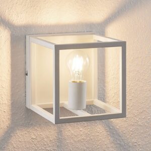 Lindby Meron, nástěnné světlo, tvar krabice, bílá
