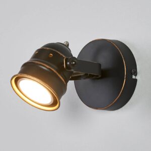Černo-zlaté bodové osvětlení GU10 Leonor, LED