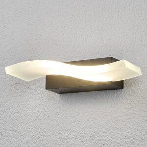 LED venkovní nástěnné svítidlo Jirka, tvar vlny