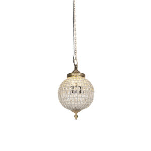 Art Deco závěsná lampa krystal se zlatem 35 cm – Kasbah