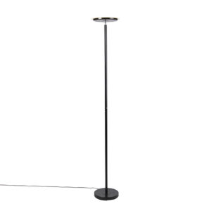 Moderní stojací lampa černá včetně LED s dotykovým stmívačem – Hanz