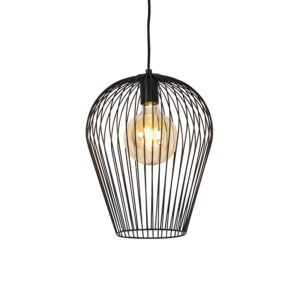 Designová závěsná lampa černá – Wire Ario
