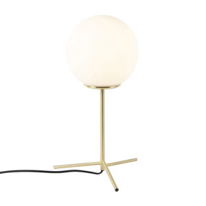 Stolní lampa ve stylu art deco mosaz s opálovým sklem 45,5 cm – Pallon