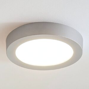 LED stropní svítidlo Marlo stříbrné kulaté 25,2cm