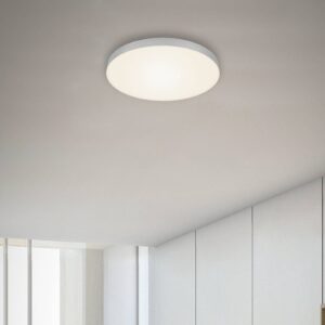 LED stropní světlo Flame, Ø 28,7 cm, stříbrná